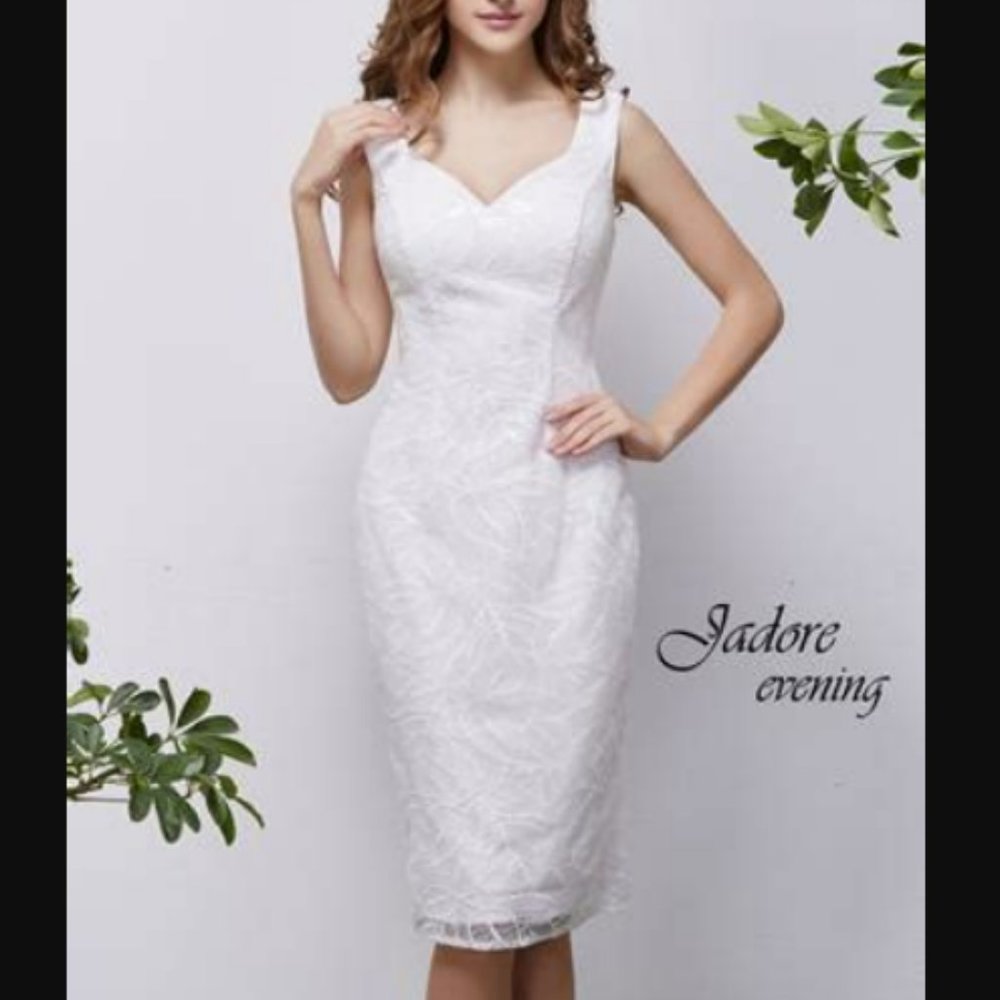 Jadore Evening Dress in Ivory NWT